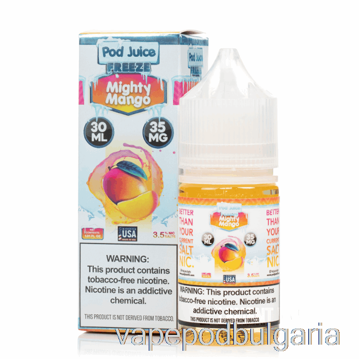 Vape 10000 Дръпки Freeze Mighty Mango - Pod Juice - 30ml 35mg